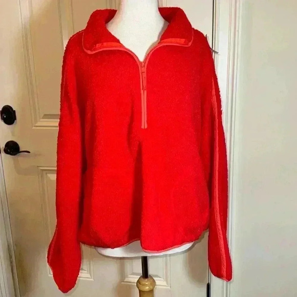 Old Navy Firelight Sherpa Quarter Zip Pullover size 3X, NWT - Picture 2 of 11